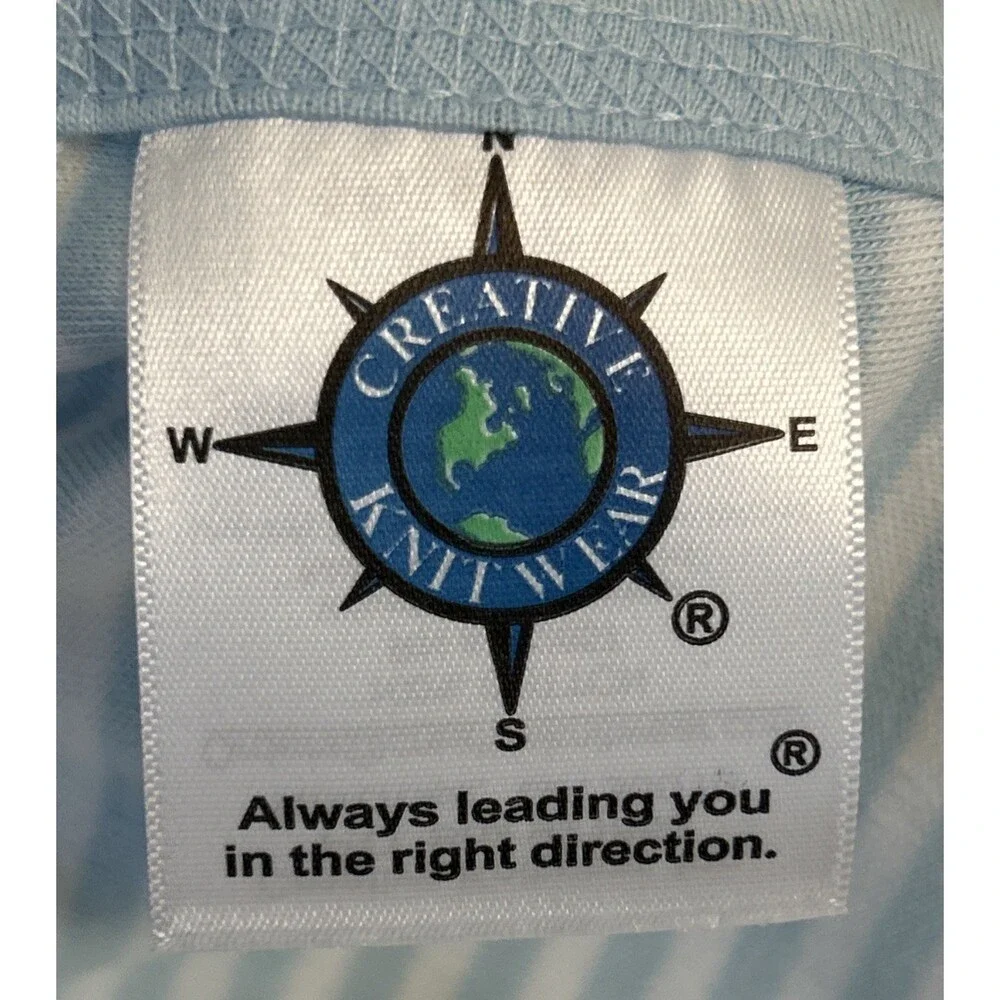 New UNC Tar Heels Nursery Crib Blanket with Logo Blue White Stripe Baby Boy
